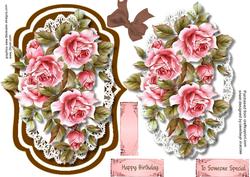 Beautiful Pink Roses in a Deep Taurpe Bracket