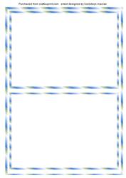 A5 Incert in Blue / Green .