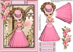 Beautiful Victorian Beauty in Pink .