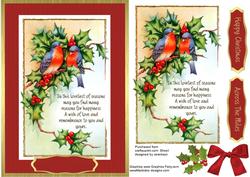 Birds , Holly . and Christmas Verse