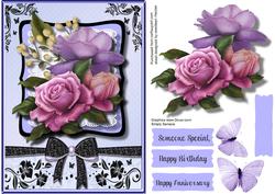Lovely Belleepoquel Roses and Baby's Breath 