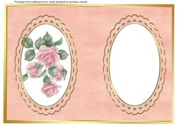 Lovely Pink Incert with Roses