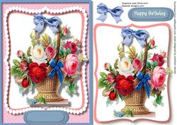 Beautiful Basket of Roses .
