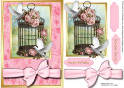 Beautiful Doves and Roses