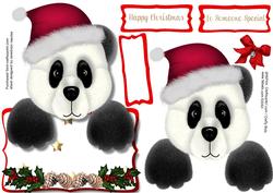 Lovely Over the Edge Christmas Panda