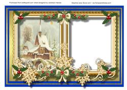 Lovely Incert with Verse and Scene in Blue