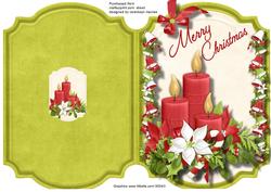 Lovely Print , Cut , and Fold Christmas Candles