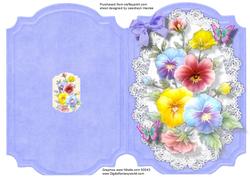 Print, Cut, and Fold Beautiful Pansy's on Lace