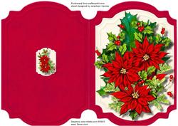 Print, Cut, and Fold Poinsettias and Holly