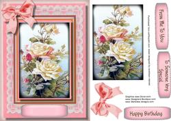 Beautiful Roses on Fine Lace 