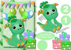 Happy Birthday Little Cutie , Green