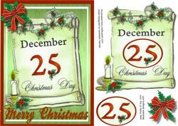 Christmas Wishes on a Scroll , Green