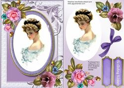 Beautiful Lady with Camelias