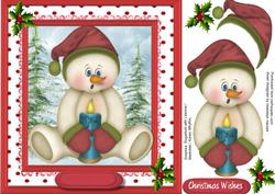 The Cold Snowman Warming His Hands