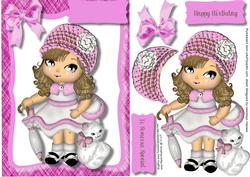 Beautiful Pink Porceloine Doll