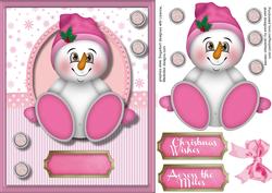 Lovely Christmas Snowbaby in Pink