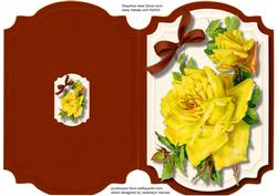 Print, Cut, and Fold , Beautiful Yellow Roses