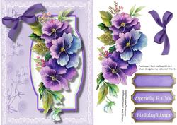 Beautiful Pansy's on a Plaque