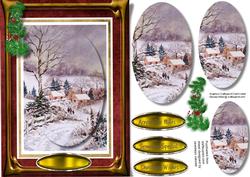 Beautiful Christmas Country Scene 