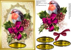 Beautiful Robin in a Gold Frame