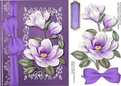 Beautiful Lavender Magnolias and Bow