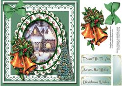 Beautiful Christmas Bells and Scene 
