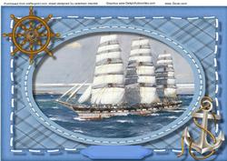 A4 Beautiful Sails on the High Seas