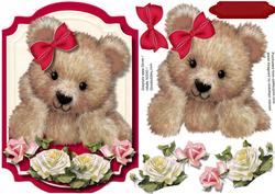 Darquise in His Red Bow with Roses