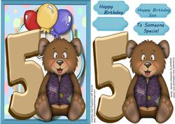Patchwork Bears 5th Birthday , Boy