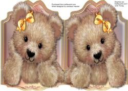 Print, Cut, and Fold Darquise the Fuzzy Bear
