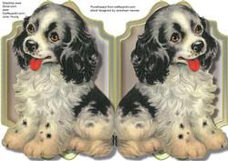 Print, Cut, and Fold Beautiful Spaniel Pup