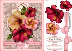 Beautiful Hibiscus and Lace 