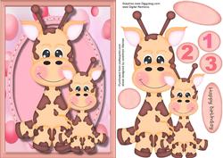 Lovely Giraffe Card for a Girl