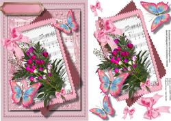 Beautiful Bouquet of Flowers on Sheet Music