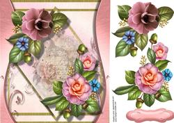 Beautiful Camellias on a Diamond Mat