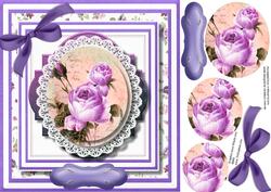 Beautiful Shabby Chic Lilac Roses , Pyramid