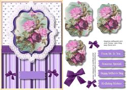 Beautiful Lace Bracket with Lilac Roses