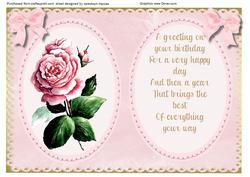 Incert, Pink with Rose and Verse