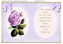 Incert, Blue with Rose and Verse