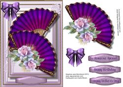 Beautiful Lilac Fans and Blush Roses 