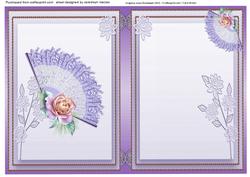 Incert ,lilac Fan and Roses 