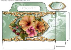 Lovely Green Tote Bage with Roses