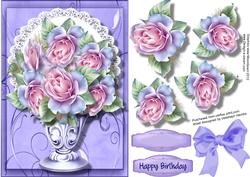 Beautiful Bowl of Frosted Roses