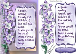 Beautiful Birthday Greetings with Verse .