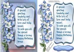 Beautiful Birthday Greetings with Verse in Blue