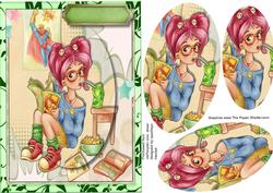 Miss Teenager and Her Magazines