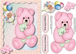 Lovely Pink Card for Teddys Birthday