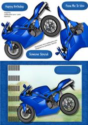 Beautiful Blue Ducati Bike