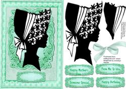Beautiful Green Silhouette Lady