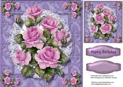 Beautiful Lilac Topper and Roses